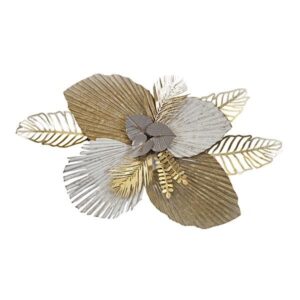 ΔΙΑΚΟΣΜΗΤΙΚΟ ΤΟΙΧΟΥ ΛΟΥΛΟΥΔΙ ΜΕΤΑΛΛΙΚΟ ΧΡΥΣΟ - ΛΕΥΚΟ - ΓΚΡΙ 92.5x9x51cm