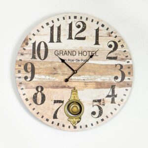 ΡΟΛΟΪ ΤΟΙΧΟΥ ΜΕ ΕΚΚΡΕΜΕΣ ΜΕΤΑΛΛΙΚΟ - ΞΥΛΙΝΟ ΜΠΕΖ - ΚΑΦΕ 58.2x4.3x58.2cm