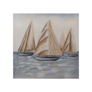 ΠΙΝΑΚΑΣ ΚΑΜΒΑΣ ΚΑΡΑΒΙΑ ΚΑΦΕ- ΓΑΛΑΖΙΟ 80x3x80cm