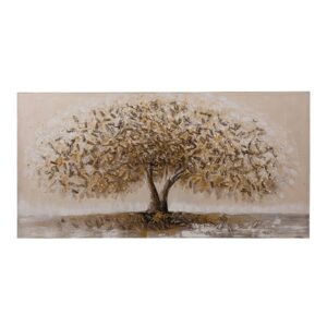 ΠΙΝΑΚΑΣ ΚΑΜΒΑΣ ΔΕΝΤΡΟ ΚΑΦΕ-ΜΠΕΖ-ΑΣΠΡΟ 120x3x60cm