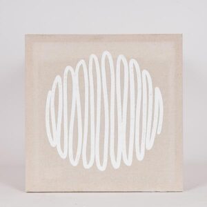 ΠΙΝΑΚΑΣ ΚΑΜΒΑΣ ΑΝΑΓΛΥΦΟΣ ΚΥΚΛΟΣ ΛΕΥΚΟΣ - ΜΠΕΖ 35.5x2x35.5cm