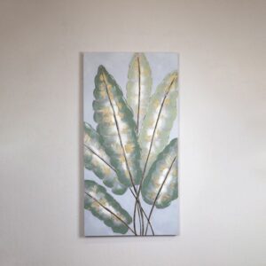 ΠΙΝΑΚΑΣ ΚΑΜΒΑΣ ΦΥΛΛΑ ΧΡΥΣΟΣ - ΠΡΑΣΙΝΟΣ 60x2.8x120cm