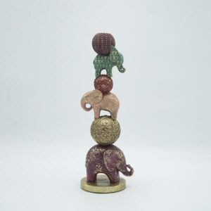 ΚΗΡΟΠΗΓΙΟ ΕΛΕΦΑΝΤΑΣ ΠΟΛΥΡΕΖΙΝ ΧΡΥΣΟ 13x11x35cm