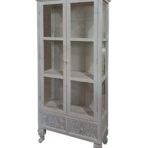 ΒΙΤΡΙΝΑ ΞΥΛΙΝΗ ΑΝΟΙΧΤΟ ΓΚΡΙ 68x32x160cm