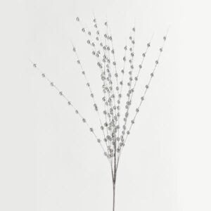 ΚΛΑΔΙ, ΑΣΗΜΙ, ΜΕ ΓΚΛΙΤΕΡ ΠΕΡΛΕΣ, 150cm