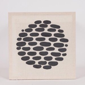 ΠΙΝΑΚΑΣ ΚΑΜΒΑΣ ΑΝΑΓΛΥΦΟΙ ΚΥΚΛΟΙ ΜΑΥΡΟΣ - ΜΠΕΖ 35.5x2x35.5cm