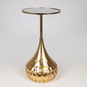 ΒΟΗΘΗΤΙΚΟ ΤΡΑΠΕΖΑΚΙ ΜΕΤΑΛΛΙΚΟ ΧΡΥΣΟ ΜΕ ΚΑΘΡΕΦΤΗ 39χ39χ67cm