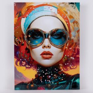 ΠΙΝΑΚΑΣ ΚΑΜΒΑΣ ΓΥΝΑΙΚΑ ΓΥΑΛΙΑ ΠΟΛΥΧΡΩΜΟΣ 60x2.5x80cm