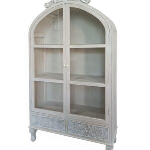 ΒΙΤΡΙΝΑ ΞΥΛΙΝΗ ΑΝΟΙΧΤΟ ΓΚΡΙ 93.5x32x160cm