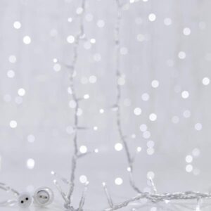 ΚΟΥΡΤΙΝΑ, 240 LED 3mm, 31V ΜΕΤΑΣΧΗΜΑΤΙΣΤΗ, 4 ΕΠΕΚΤΑΣΕΙΣ ΕΩΣ 3 ΣΕΤ, ΔΙΑΦΑΝΟ PVC ΚΑΛΩΔΙΟ, ΛΕΥΚΟ LED (H100 x W200cm, 20 ΣΕΙΡΕΣ x 12 LED), ΠΡΟΕΚΤΑΣΗ ΠΑΡΟΧΗΣ 3m, ΙΡ44