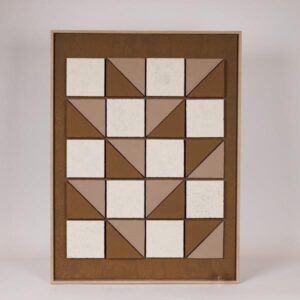 ΠΙΝΑΚΑΣ ΚΑΜΒΑΣ 3D ΤΕΤΡΑΓΩΝΑ ΚΑΦΕ - ΜΠΕΖ 60x2.9x80cm