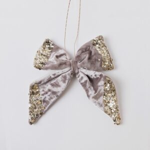 ΒΕΛΟΥΔΙΝΟΣ ΦΙΟΓΚΟΣ, ΓΚΡΙ, ΜΕ GLITTER, 20x20cm