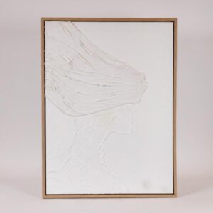 ΠΙΝΑΚΑΣ ΚΑΜΒΑΣ ΧΕΙΡΟΠΟΙΗΤΟΣ ΦΙΓΟΥΡΑ ΛΕΥΚΟΣ 60x3.8x80cm