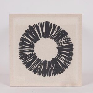 ΠΙΝΑΚΑΣ ΚΑΜΒΑΣ ΑΝΑΓΛΥΦΟΣ ΚΥΚΛΟΣ ΜΑΥΡΟΣ - ΜΠΕΖ 35.5x2x35.5cm