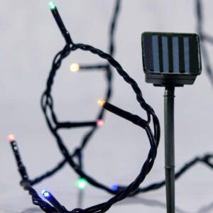 ΣΕΙΡΑ, 96 LED 5mm, ΗΛΙΑΚΟ ΣΥΛΛΕΚΤΗ ΜΕ ΑΙΣΘΗΤΗΡΑ ΦΩΤΟΣ, ΠΡΑΣΙΝΟ PVC ΚΑΛΩΔΙΟ, ΧΡΩΜΑΤΙΣΤΟ LED ΑΝΑ 10cm, ΠΡΟΕΚΤΑΣΗ ΠΑΡΟΧΗΣ 1m, IP44