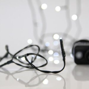 ΣΕΙΡΑ, 100 LED 3mm, 31V ΜΕΤΑΣΧΗΜΑΤΙΣΤΗ, 8 ΠΡΟΓΡΑΜΜΑΤΑ & ΜΝΗΜΗ, ΠΡΑΣΙΝΟ PVC ΚΑΛΩΔΙΟ, ΛΕΥΚΟ LED ΑΝΑ 5cm, ΠΡΟΕΚΤΑΣΗ ΠΑΡΟΧΗΣ 3m, ΙΡ44