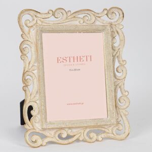 ΚΟΡΝΙΖΑ (15x20) ΠΟΛΥΡΕΖΙΝ ΧΡΥΣΗ - ΛΕΥΚΗ