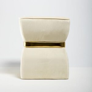 ΣΚΑΜΠΟ ΒΕΛΟΥΔΟ ΕΚΡΟΥ-ΧΡΥΣΟ 38x38x46cm