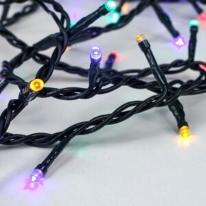 ΣΕΙΡΑ, 300 LED 3mm, 31V ΜΕΤΑΣΧΗΜΑΤΙΣΤΗ, 8 ΠΡΟΓΡΑΜΜΑΤΑ & ΜΝΗΜΗ, ΠΡΑΣΙΝΟ PVC ΚΑΛΩΔΙΟ, ΧΡΩΜΑΤΙΣΤΑ LED ΑΝΑ 5cm, ΠΡΟΕΚΤΑΣΗ ΠΑΡΟΧΗΣ 3m, IP44