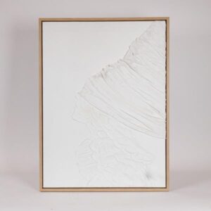 ΠΙΝΑΚΑΣ ΚΑΜΒΑΣ ΧΕΙΡΟΠΟΙΗΤΟΣ ΦΙΓΟΥΡΑ ΛΕΥΚΟΣ 60x3.8x80cm