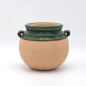 ΠΥΘΑΡΙ ΚΕΡΑΜΙΚΟ ΠΡΑΣΙΝΟ-ΜΠΕΖ 20x19x17cm