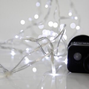 ΣΕΙΡΑ, 100 LED 3mm, 31V ΜΕΤΑΣΧΗΜΑΤΙΣΤΗ, 8 ΠΡΟΓΡΑΜΜΑΤΑ & ΜΝΗΜΗ, ΔΙΑΦΑΝΟ PVC ΚΑΛΩΔΙΟ, ΛΕΥΚΟ LED ΑΝΑ 5cm, ΠΡΟΕΚΤΑΣΗ ΠΑΡΟΧΗΣ 3m, ΙΡ44