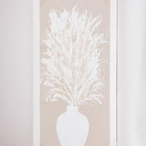 ΠΙΝΑΚΑΣ ΚΑΜΒΑΣ ΒΑΖΟ ΜΕ ΣΤΑΧΥΑ ΜΠΕΖ - ΛΕΥΚΟΣ 60x3x120cm