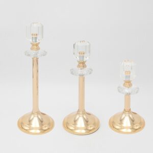 S/3 ΚΗΡΟΠΗΓΙΟ ΜΕΤΑΛΛΙΚΟ ΧΡΥΣΟ 10x29cm/ 10x24cm/ 10x19cm