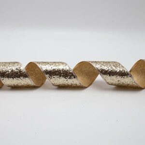 ΚΟΡΔΕΛΑ ME ΧΡΥΣΟ ΧΟΝΤΡΟΚΟΜΜΕΝΟ GLITTER, 6.30cm, 10M