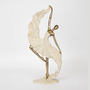 ΔΙΑΚΟΣΜΗΤΙΚΗ ΦΙΓΟΥΡΑ ΜΠΑΛΑΡΙΝΑ ΜΠΕΖ-ΧΡΥΣΟ 19.5x10.5x44.5cm