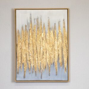 ΠΙΝΑΚΑΣ ΚΑΜΒΑΣ ΑΦΗΡΗΜΕΝΗ ΤΕΧΝΗ ΧΡΥΣΟΣ 50x3.5x70cm