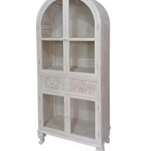 ΒΙΤΡΙΝΑ ΞΥΛΙΝΗ ΑΝΟΙΧΤΟ ΓΚΡΙ 67.5x32x160cm