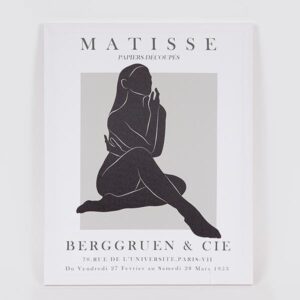 ΠΙΝΑΚΑΣ ΚΑΜΒΑΣ ΓΥΝΑΙΚΕΙΑ ΦΙΓΟΥΡΑ MATISSE ΜΑΥΡΟΣ - ΓΚΡΙ - ΛΕΥΚΟΣ 40x50cm