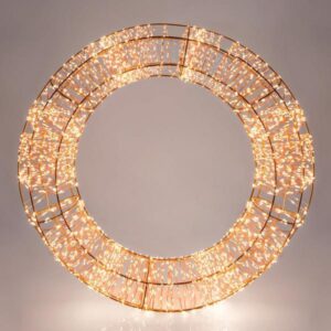 ΣΤΕΦΑΝΙ ΦΩΤΙΖΟΜΕΝΟ, 2880  ΘΕΡΜΑ LED, ΜΕ ΜΕΤΑΣΧΗΜΑΤΙΣΤΗ, ΧΑΛΚΟΥ, 50cm