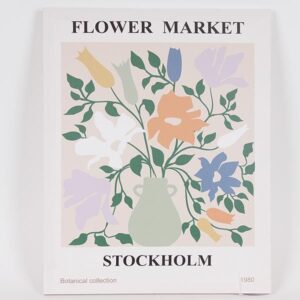 ΠΙΝΑΚΑΣ ΚΑΜΒΑΣ FLOWER MARKET STOCKHOLM ΠΟΛΥΧΡΩΜΟΣ 40x50cm