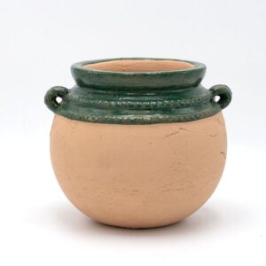 ΠΥΘΑΡΙ ΚΕΡΑΜΙΚΟ ΠΡΑΣΙΝΟ-ΜΠΕΖ 25.5x23.5x21.5cm