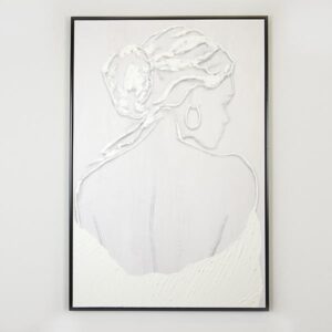 ΠΙΝΑΚΑΣ ΚΑΜΒΑΣ ΓΥΝΑΙΚΑ ΛΕΥΚΟΣ - ΓΚΡΙ ΑΝΟΙΧΤΟ 82.6x122.6cm