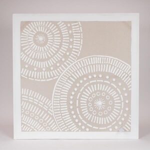 ΠΙΝΑΚΑΣ ΚΑΜΒΑΣ ΚΥΚΛΟΙ ΜΠΕΖ - ΛΕΥΚΟΣ 80x3x80cm