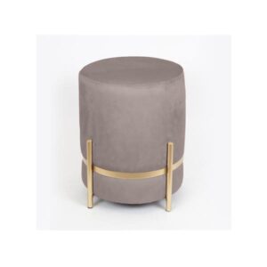 ΣΚΑΜΠΟ ΒΕΛΟΥΔΟ ΓΚΡΙ ΜΕΤΑΛΛΙΚΑ ΠΟΔΙΑ ΧΡΥΣΑ 36x36x42cm