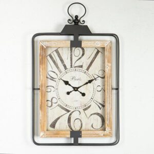 ΡΟΛΟΪ ΤΟΙΧΟΥ ΞΥΛΙΝΟ - ΜΕΤΑΛΛΙΚΟ ΛΕΥΚΟ - NATURAL - ΜΑΥΡΟ 46x6x76cm