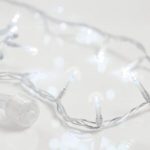 ΣΕΙΡΑ, 300 FLASH LED 5mm, 31V ΜΕΤΑΣΧΗΜΑΤΙΣΤΗ, 4 ΕΠΕΚΤΑΣΕΙΣ ΕΩΣ 3 ΣΕΤ, ΔΙΑΦΑΝΟ PVC ΚΑΛΩΔΙΟ, ΛΕΥΚΟ LED ANA 10cm, ΠΡΟΕΚΤΑΣΗ ΠΑΡΟΧΗΣ 3m, ΙΡ44