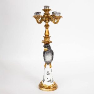 ΚΗΡΟΠΗΓΙΟ ΠΑΠΑΓΑΛΟΣ ΠΟΛΥΡΕΖΙΝ ΧΡΥΣΟ-ΓΚΡΙ 5 ΘΕΣΕΙΣ 18x18x54cm