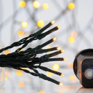 ΣΕΙΡΑ, 400 LED 3mm, 31V ΜΕΤΑΣΧΗΜΑΤΙΣΤΗ, 8 ΠΡΟΓΡΑΜΜΑΤΑ & ΜΝΗΜΗ, ΠΡΑΣΙΝΟ PVC ΚΑΛΩΔΙΟ, ΘΕΡΜΟ ΛΕΥΚΟ LED ΑΝΑ 5cm, ΠΡΟΕΚΤΑΣΗ ΠΑΡΟΧΗΣ 3m, ΙΡ44