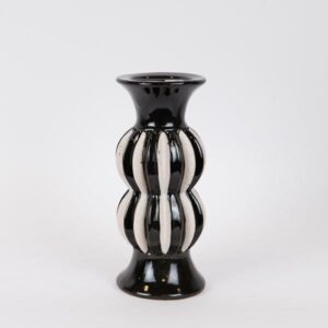 ΚΗΡΟΠΗΓΙΟ ΚΕΡΑΜΙΚΟ ΜΑΥΡΟ-ΛΕΥΚΟ 11.8x11.8x28cm