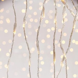 ΚΟΥΡΤΙΝΑ, 240 LED 3mm, 31V ΜΕΤΑΣΧΗΜΑΤΙΣΤΗ, ΠΡΟΓΡΑΜΜΑ SNOWFALL & ΜΝΗΜΗ, ΔΙΑΦΑΝO PVC ΚΑΛΩΔΙΟ, ΘΕΡΜΟ ΛΕΥΚΟ LED (H100 x W200cm, 20 ΣΕΙΡΕΣ x 12 LED, ΠΡΟΕΚΤΑΣΗ ΠΑΡΟΧΗΣ 3m, IP44