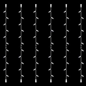 ΣΕΙΡΑ, DIY ΣΕΤ 6 ΤΜΧ, 20 LED, 2 ΕΠΕΚΤΑΣΕΙΣ, ΛΕΥΚΟ ΚΑΟΥΤΣΟΥΚ ΚΑΛΩΔΙΟ, ΛΕΥΚΟ LED ΑΝΑ 10cm, ΙΡ65