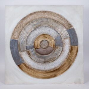 ΠΙΝΑΚΑΣ ΚΑΜΒΑΣ ΚΥΚΛΟΣ NATURAL - ΛΕΥΚΟΣ - ΜΠΛΕ 80x3x80cm