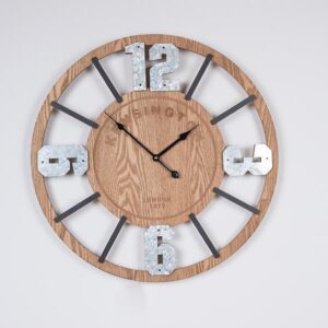 ΡΟΛΟΪ ΤΟΙΧΟΥ ΞΥΛΙΝΟ - ΜΕΤΑΛΛΙΚΟ NATURAL - ΜΑΥΡΟ - ΓΚΡΙ 60x5x60cm