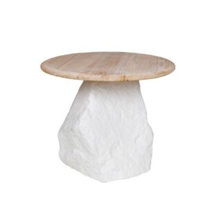 ΤΡΑΠΕΖΙ ΞΥΛΟ-ΠΟΛΥΡΕΖΙΝ ΛΕΥΚΟ-ΦΥΣΙΚΟ 60x60x44cm