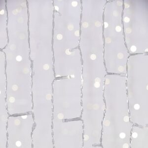 ΚΟΥΡΤΙΝΑ, 500 FLASH LED 5mm, 31V ΜΕΤΑΣΧΗΜΑΤΙΣΤΗ, 4 ΕΠΕΚΤΑΣΕΙΣ ΕΩΣ 3 ΣΕΤ, ΔΙΑΦΑΝΟ PVC ΚΑΛΩΔΙΟ, ΛΕΥΚΟ LED (H250 x L300cm, 20 ΣΕΙΡΕΣ x 25 LED), ΠΡΟΕΚΤΑΣΗ ΠΑΡΟΧΗΣ 3m, ΙΡ44